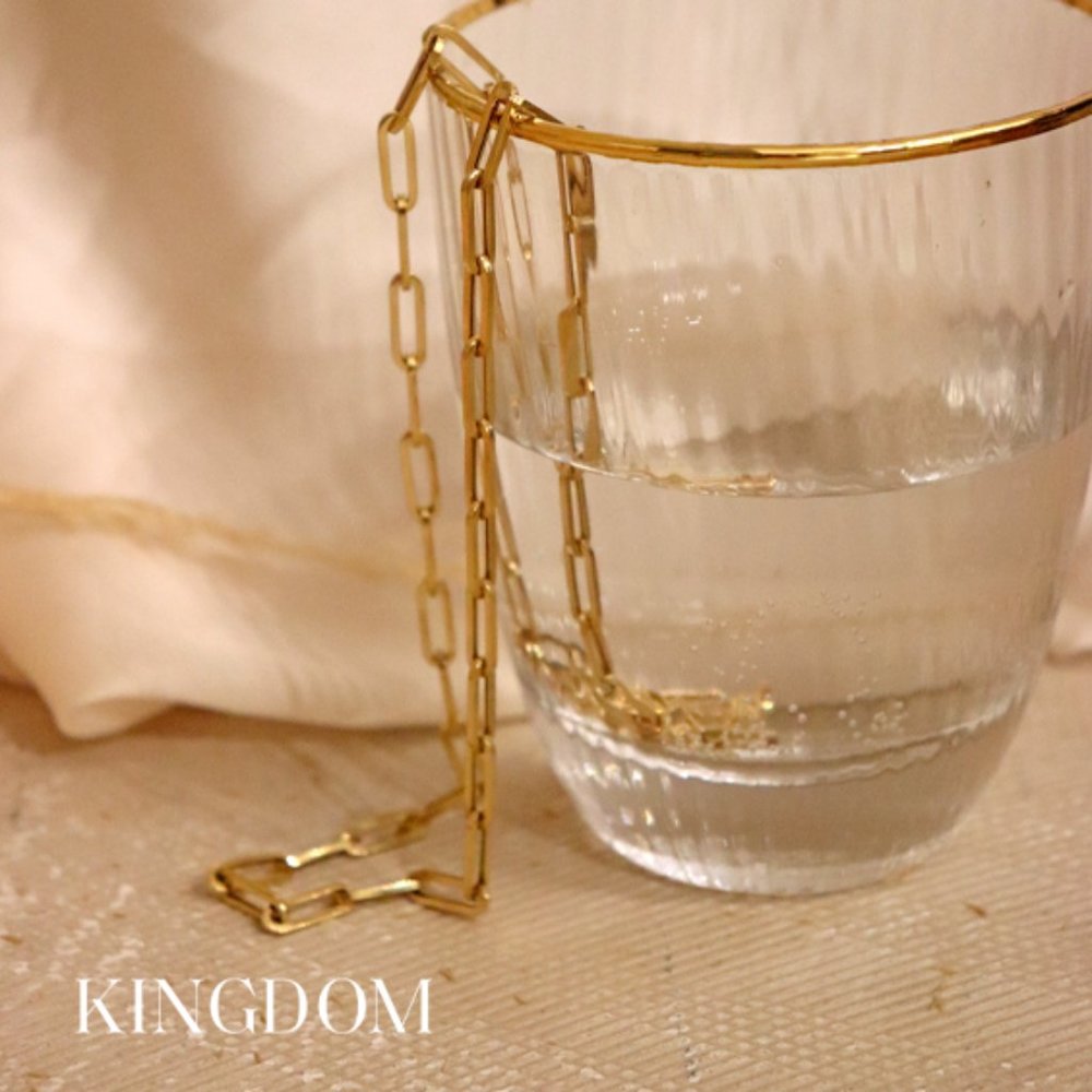 10K Gold Paperclip Chain Layering Necklace